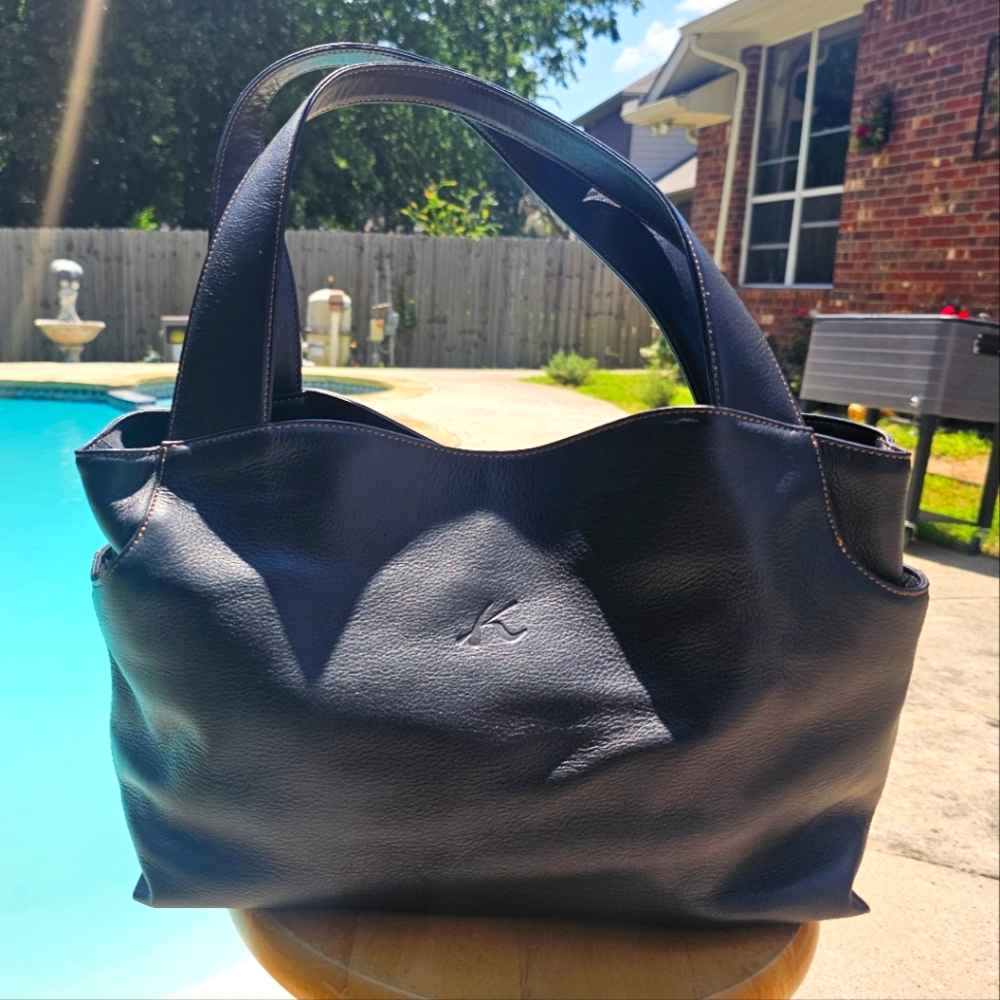 KITAMURA Motomachi Dark Brown Leather Double Strap Shoulder Bag Tote